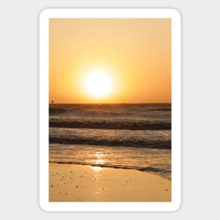 sunset at the beach Sticker